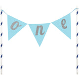  1st Bday One Pennant Cake Topper 