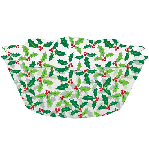 Holly Plastic Fluted Bowl 