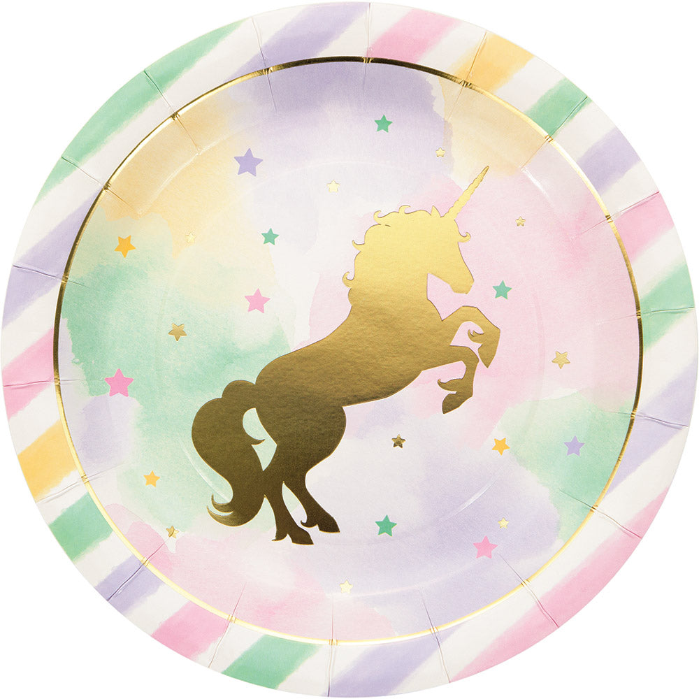  Unicorn Sparkle Dinner Plate Foil Stamp