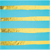  Bermuda Blue Luncheon Napkins Foil Stamp 