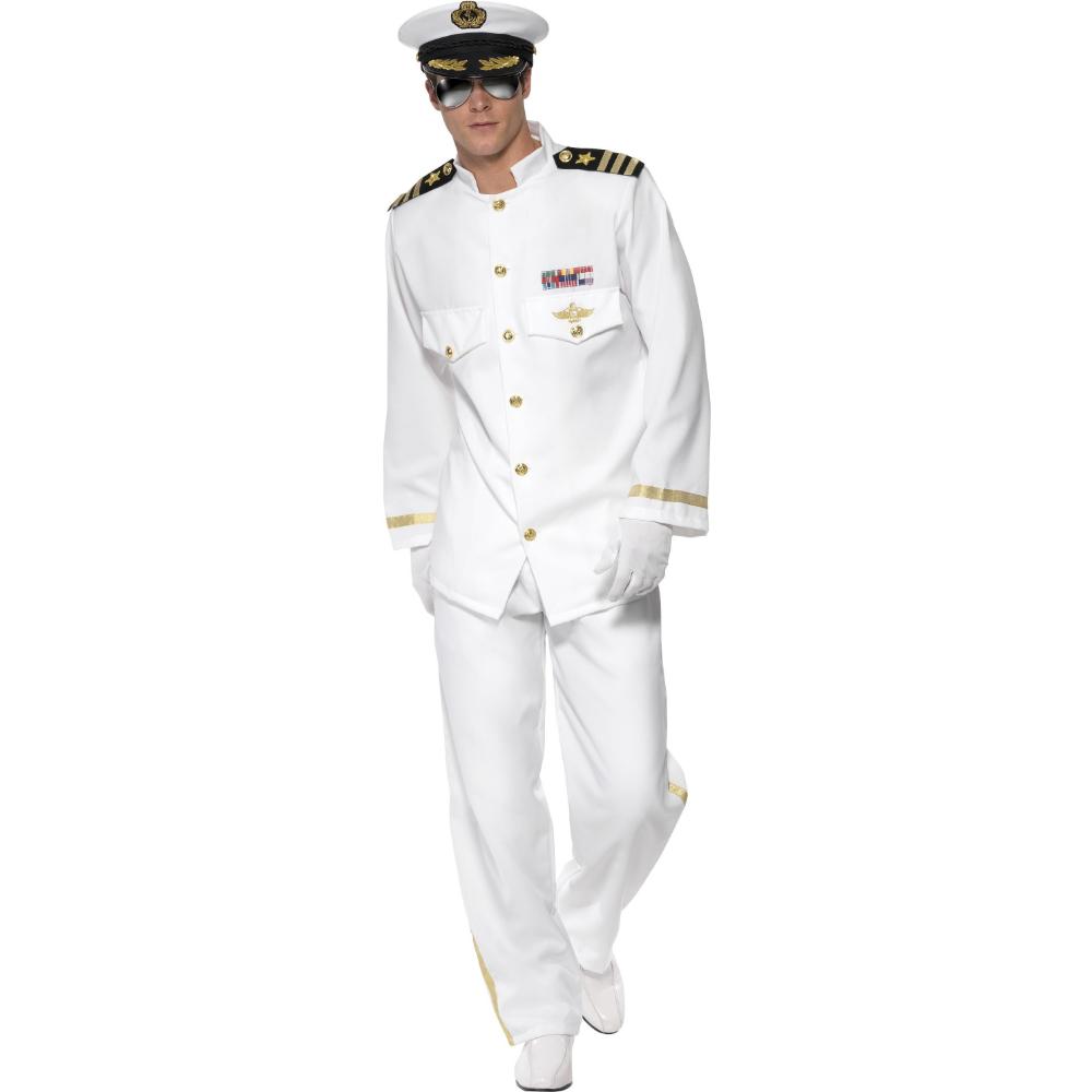 Captain Deluxe White Men Costume