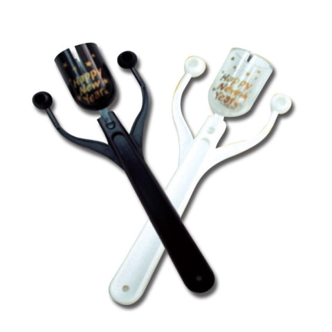 Party Clickers 7" Plastic With Gold Imprint B&W 2pcs PBH