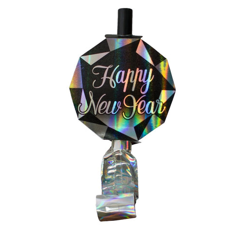 Silver Diamond Blowouts With Medallion 6Pcs/Pk