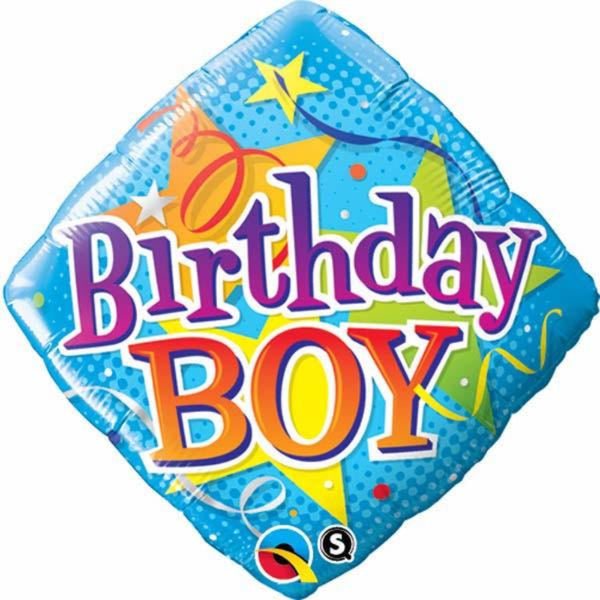 Birthday Boy Stars  Diamond Foil Balloon  