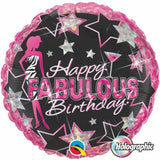 Holographic Birthday Fabulous Foil Balloon
