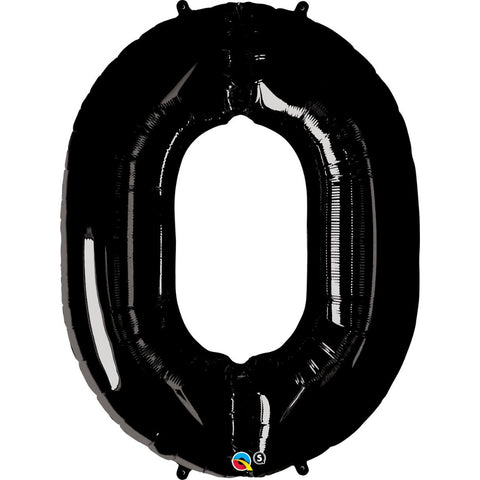  Number Zero Onyx Black 39 inch  Number Foil Balloons 