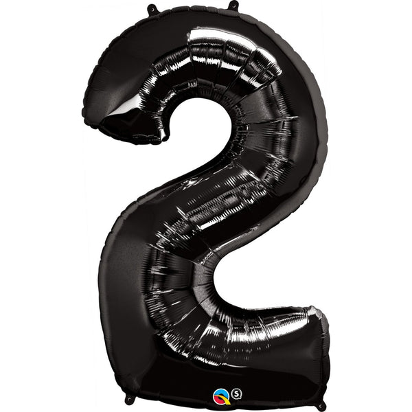 Number Two Onyx Black 43 inch  Number Foil Balloons 