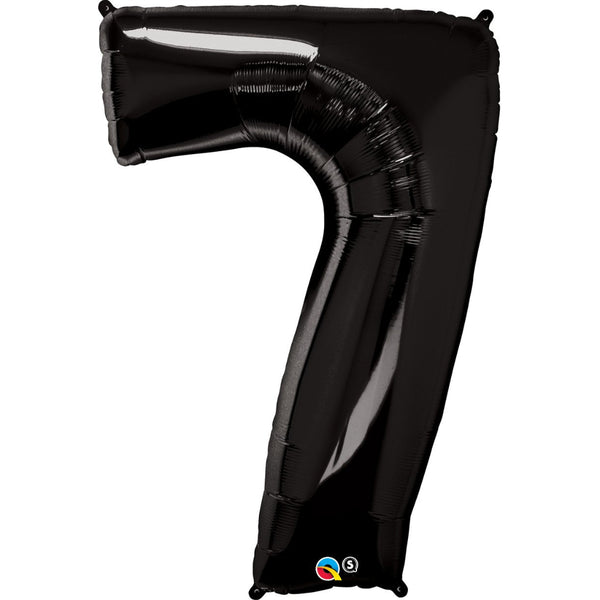  Number Seven Onyx Black 42 inch  Number Foil Balloons 