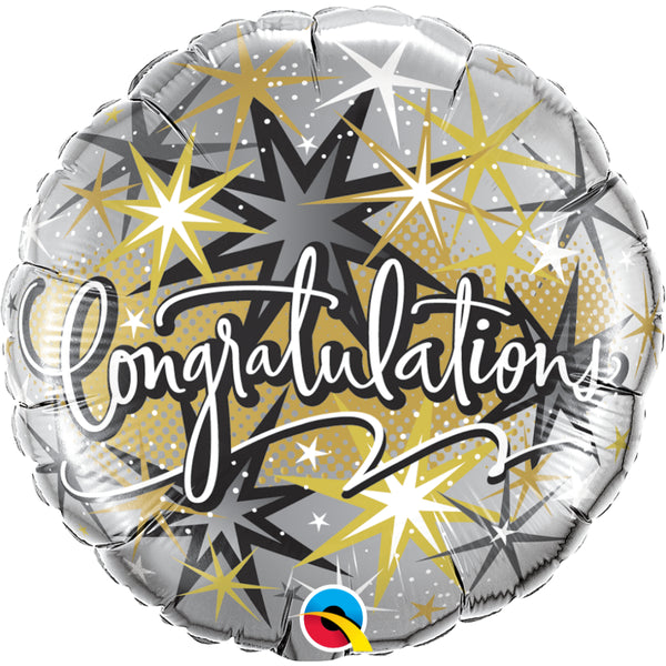 Congratulations Elegant Round Foil Balloon