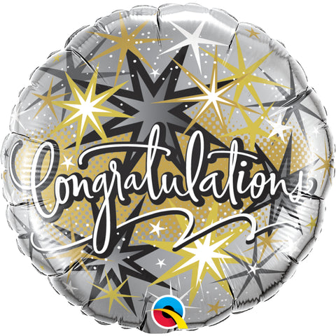 Congratulations Elegant Round Foil Balloon