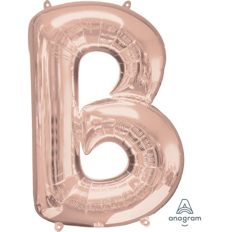 Letter B Rose Gold Foil Balloon  