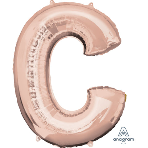 Letter C Rose Gold Foil Balloon  