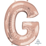 Letter G Rose Gold Foil Balloon  