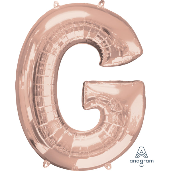 Letter G Rose Gold Foil Balloon  