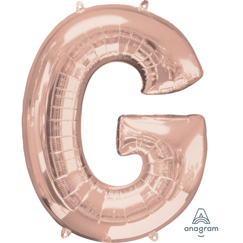 Letter G Rose Gold Foil Balloon  