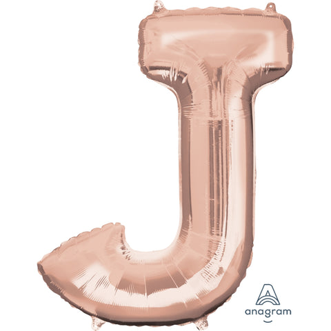 Letter J Rose Gold Foil Balloon  