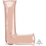 Letter L Rose Gold Foil Balloon  