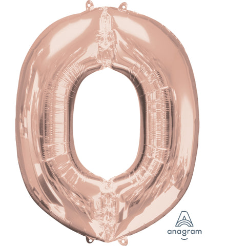 Letter O Rose Gold Foil Balloon  