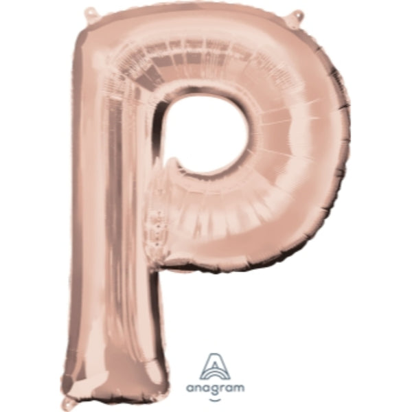 Letter P Rose Gold Foil Balloon  