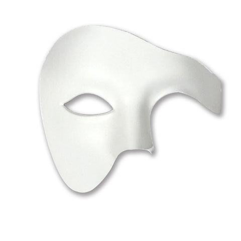 White Half Face Mask With Ribbon