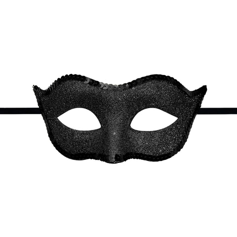 '-Glitter Eye Mask with Sequins Black