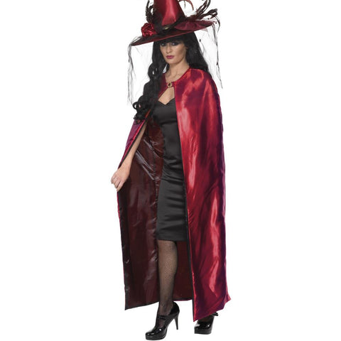 Reversible Cape, Costume Accessories Red & Black Women Costume