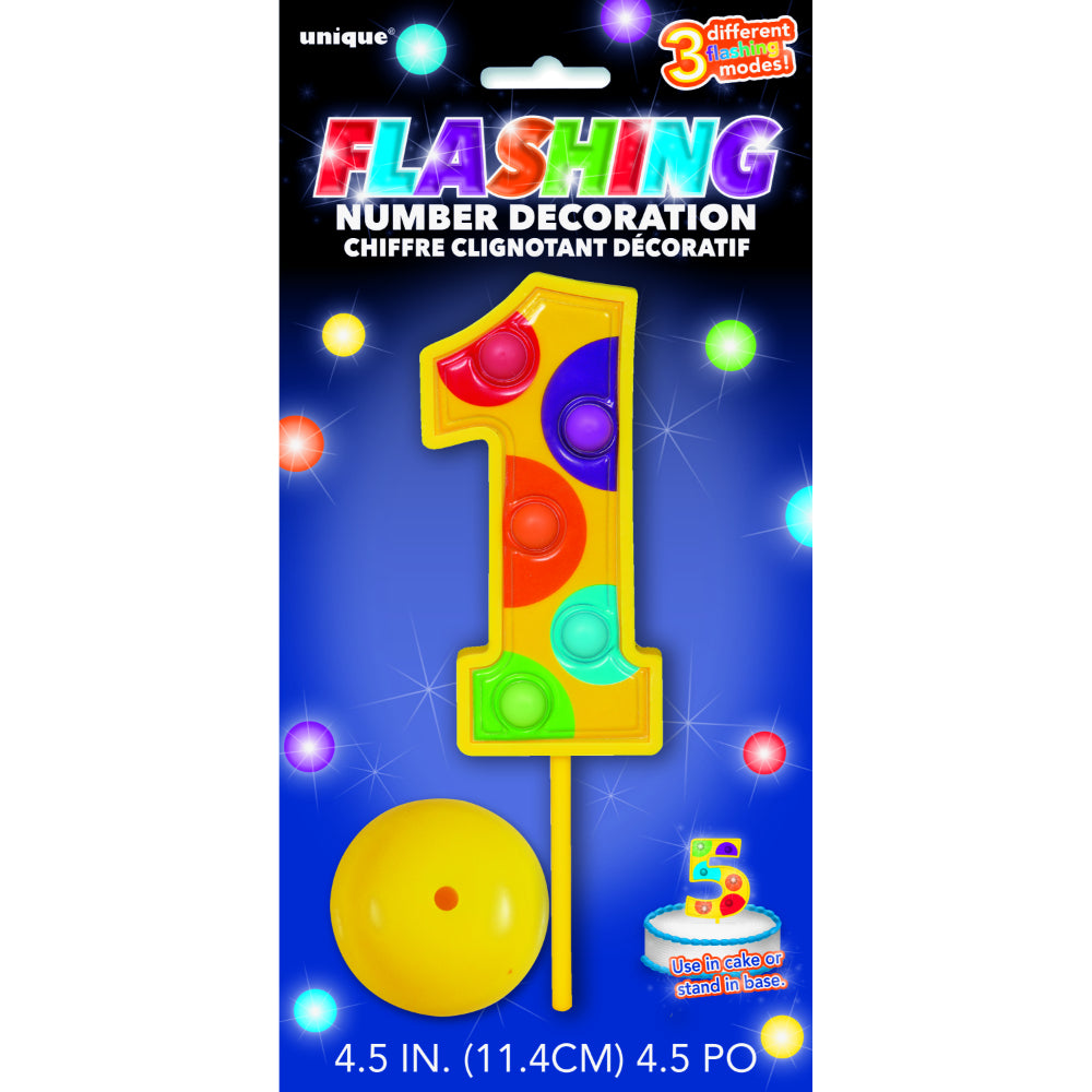 Flashing Number Decoration Number 1