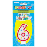 Numerical 6 Glitter Candle With Cake D̩cor