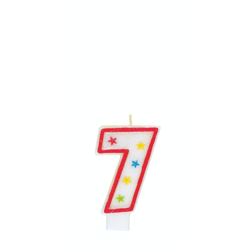 Numerical 7 Glitter Candle With Cake D̩cor