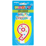 Numerical 9 Glitter Candle With Cake D̩cor