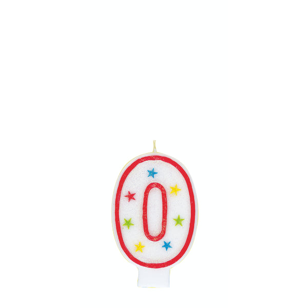 Numerical 0 Glitter Candle With Cake D̩cor