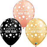 Happy New Year Dots Assorted 11Inch 25Pcs