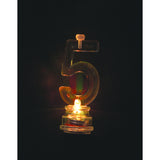 Flashing Candle Holders # 5 With 4 Birthday Candles