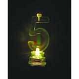 Flashing Candle Holders # 5 With 4 Birthday Candles