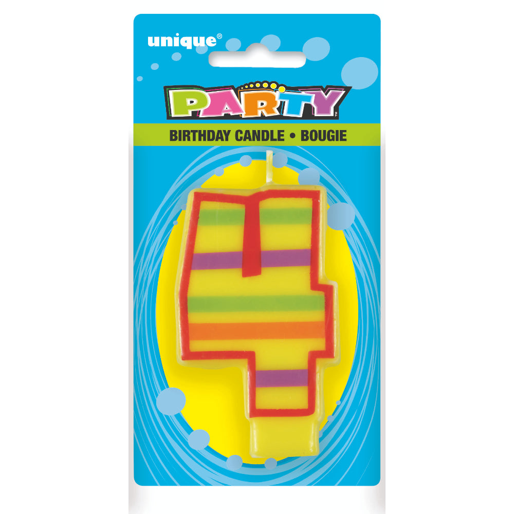 Numeral Birthday Candle 4