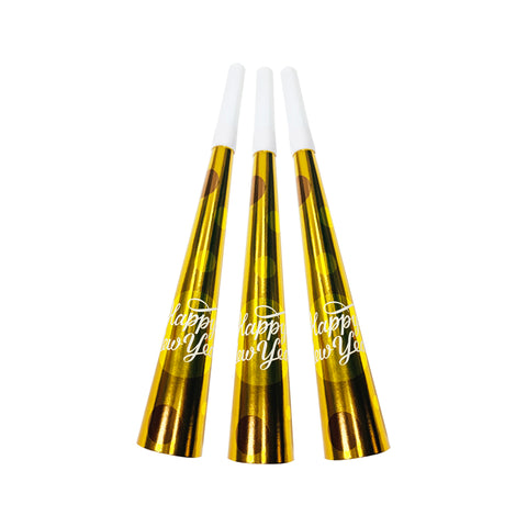 Shade Of Gold Foil Horns 8cm 6Pcs/pack