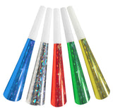 '-Holographic Horns Multicolour 10in 5Pcs/pack