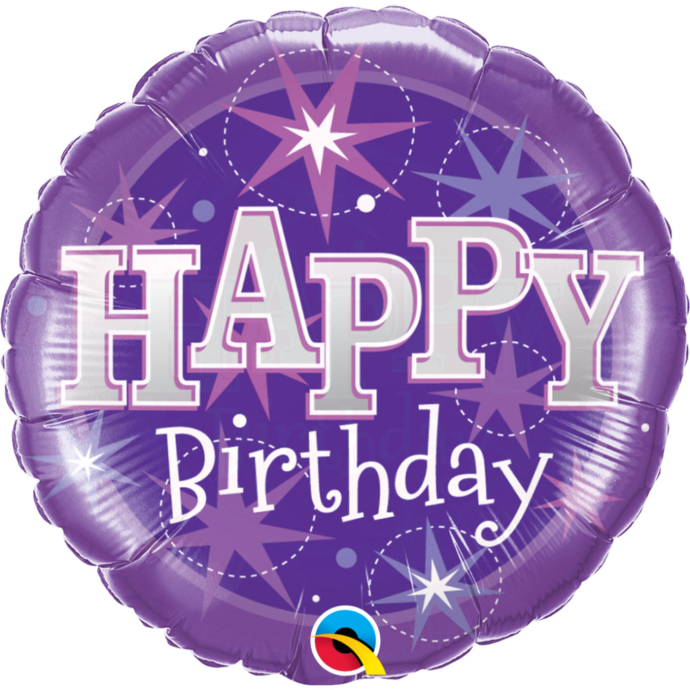 Birthday  Sparkle Round Foil Balloon  