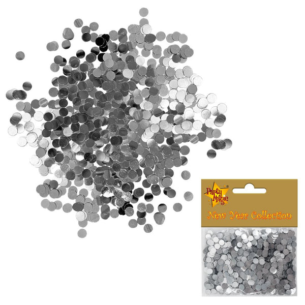 Foil Round Confetti Silver 1Oz/Bag