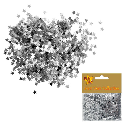 Foil Star Confetti Silver 1Oz/Bag