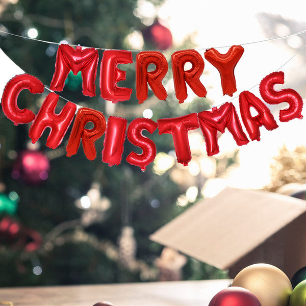  Merry Christmas Festive Red Foil Balloon