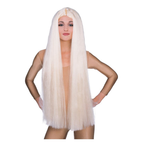 36" Long Blonde Witch Wig
