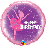 Birthday Ballerina Foil Balloon 