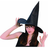 Adult F Satin Witch Hat With Hair