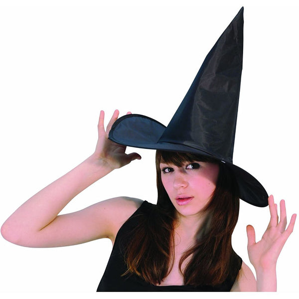 Adult F Satin Witch Hat With Hair