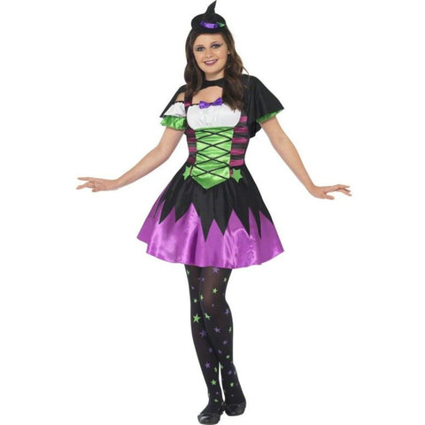 Punky Neon Witch Girl Costume