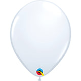  Standard Colours 11in White Latex Balloons 6 pieces