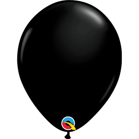  Fashion Colours 11in Onyx Black Latex Balloons 6 pieces