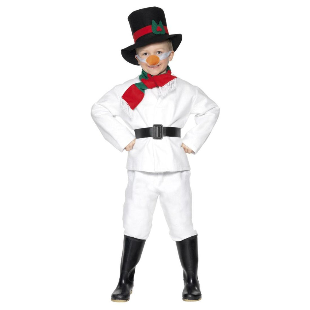 Snowman Boy Costume With Hat,Scarf,Belt