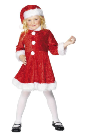  Mini Miss Santa G Costume W/Hat